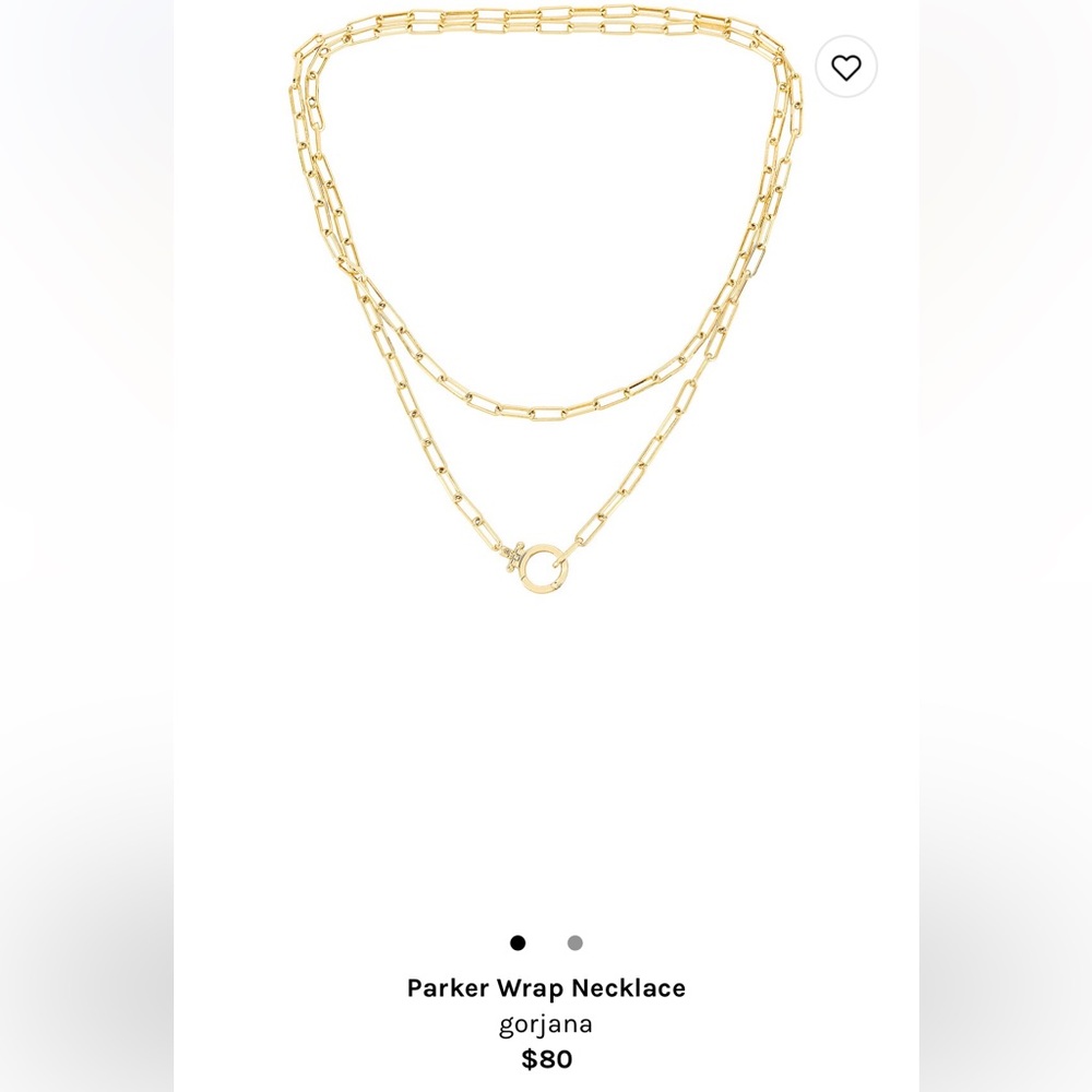 Gorjana gold necklace- Parker wrap necklace